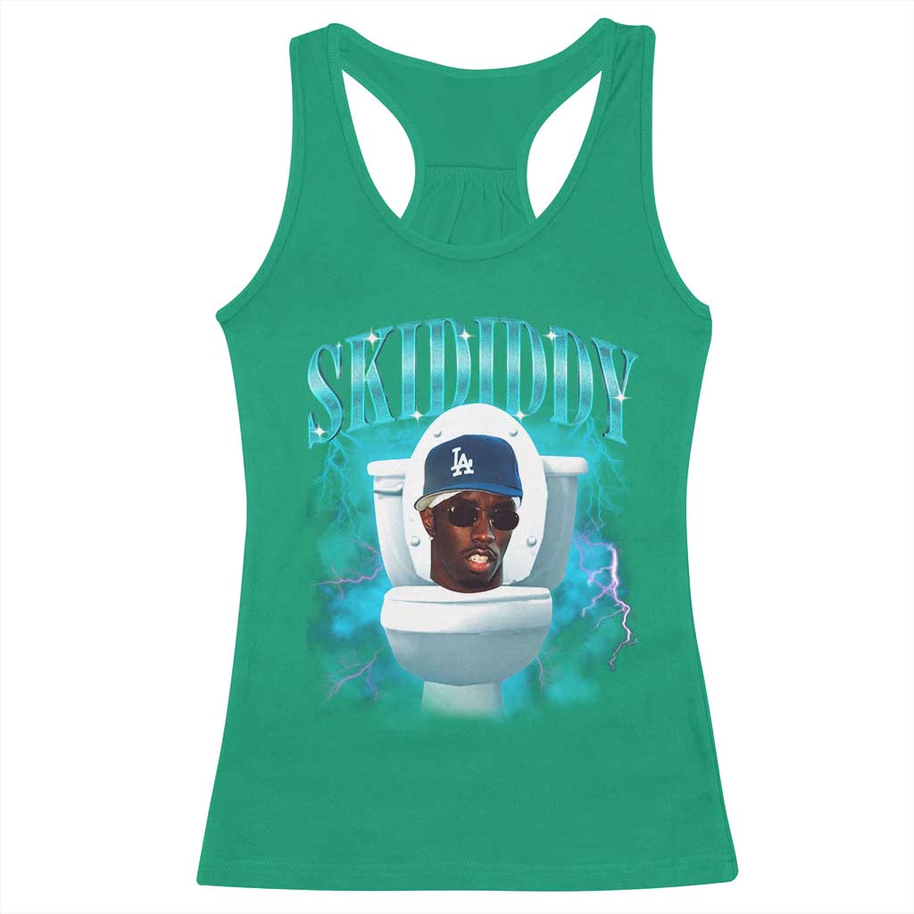 Funny Diddy Racerback Tank Top Diddy Skibidi Toilet Bootleg Meme TS10 Irish Green Print Your Wear