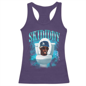 Funny Diddy Racerback Tank Top Diddy Skibidi Toilet Bootleg Meme TS10 Purple Print Your Wear