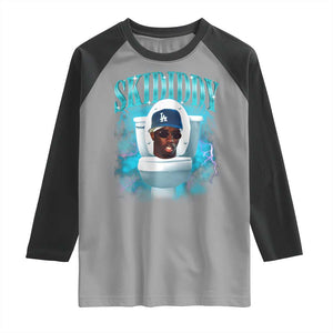 Funny Diddy Raglan Shirt Diddy Skibidi Toilet Bootleg Meme TS10 Sport Gray Black Print Your Wear