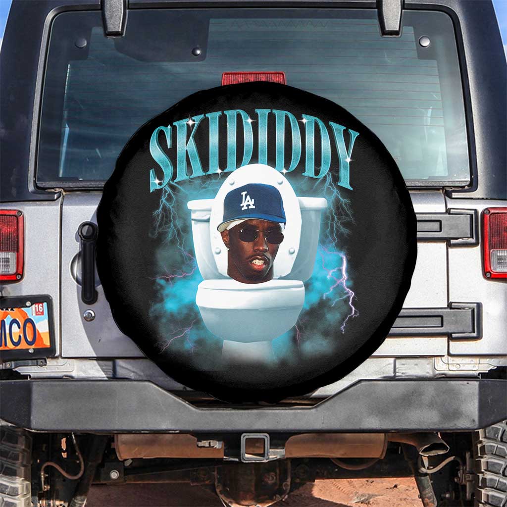 Funny Diddy Spare Tire Cover Diddy Skibidi Toilet Bootleg Meme TS10 No hole Black Print Your Wear