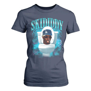 Funny Diddy T Shirt For Women Diddy Skibidi Toilet Bootleg Meme TS10 Navy Print Your Wear