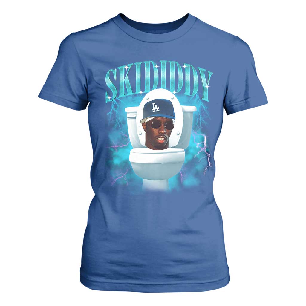 Funny Diddy T Shirt For Women Diddy Skibidi Toilet Bootleg Meme TS10 Royal Blue Print Your Wear