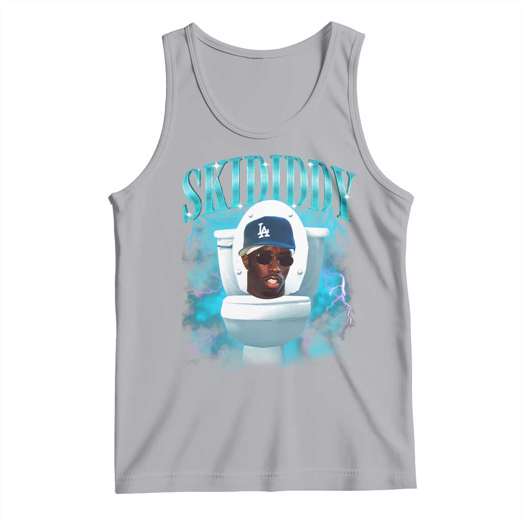 Funny Diddy Tank Top Diddy Skibidi Toilet Bootleg Meme TS10 Athletic Heather Print Your Wear