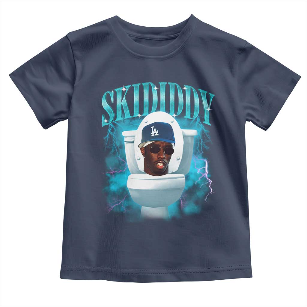 Funny Diddy Toddler T Shirt Diddy Skibidi Toilet Bootleg Meme TS10 Navy Print Your Wear