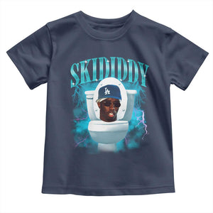 Funny Diddy Toddler T Shirt Diddy Skibidi Toilet Bootleg Meme TS10 Navy Print Your Wear