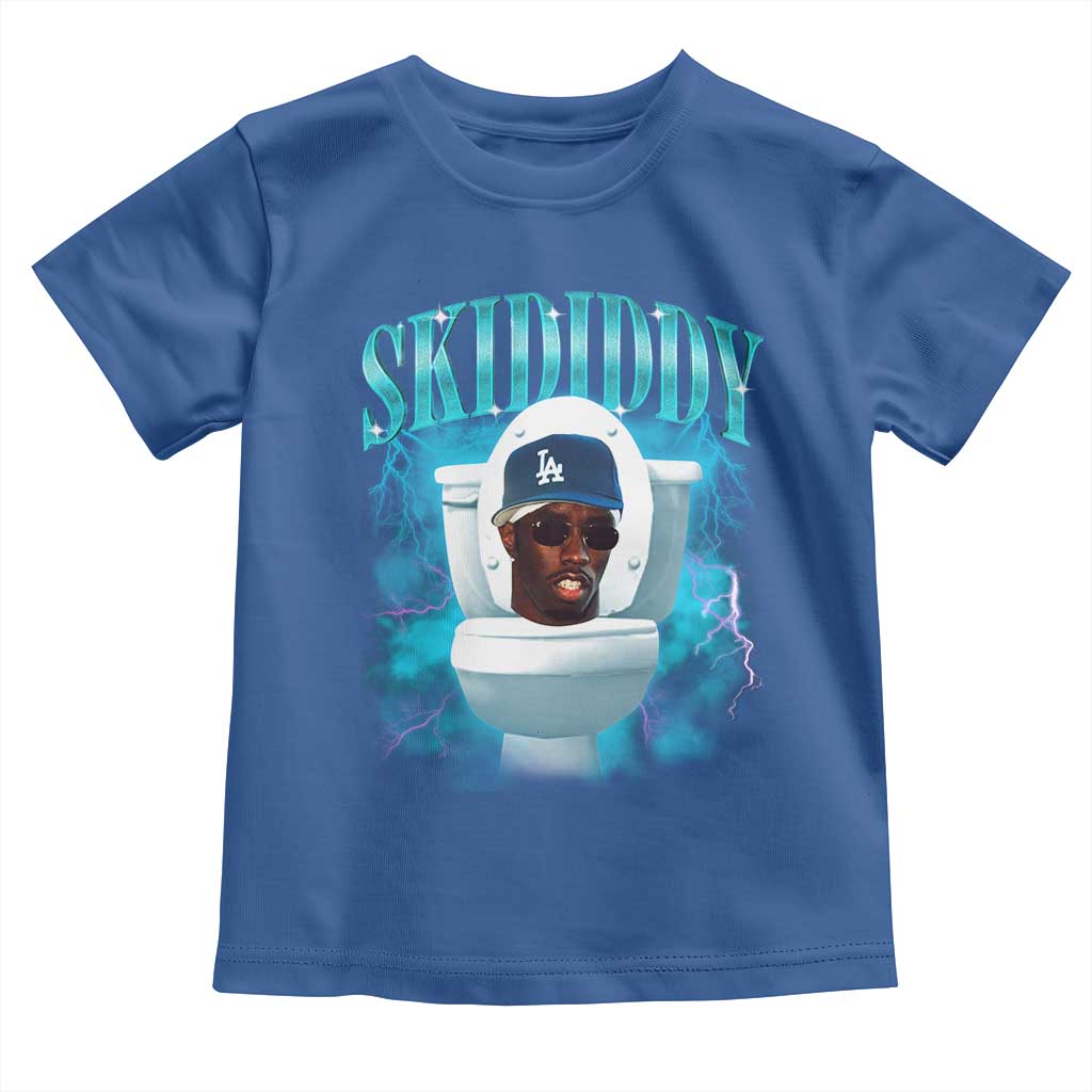 Funny Diddy Toddler T Shirt Diddy Skibidi Toilet Bootleg Meme TS10 Royal Blue Print Your Wear