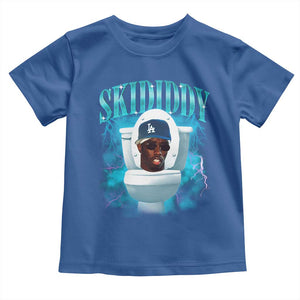 Funny Diddy Toddler T Shirt Diddy Skibidi Toilet Bootleg Meme TS10 Royal Blue Print Your Wear