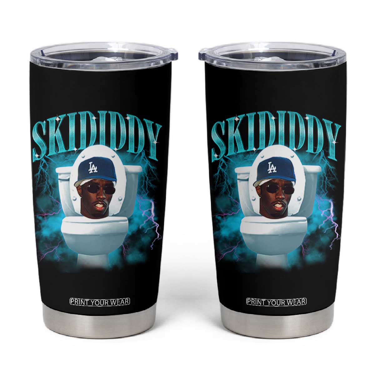 Funny Diddy Tumbler Cup Diddy Skibidi Toilet Bootleg Meme TS10 Black Print Your Wear
