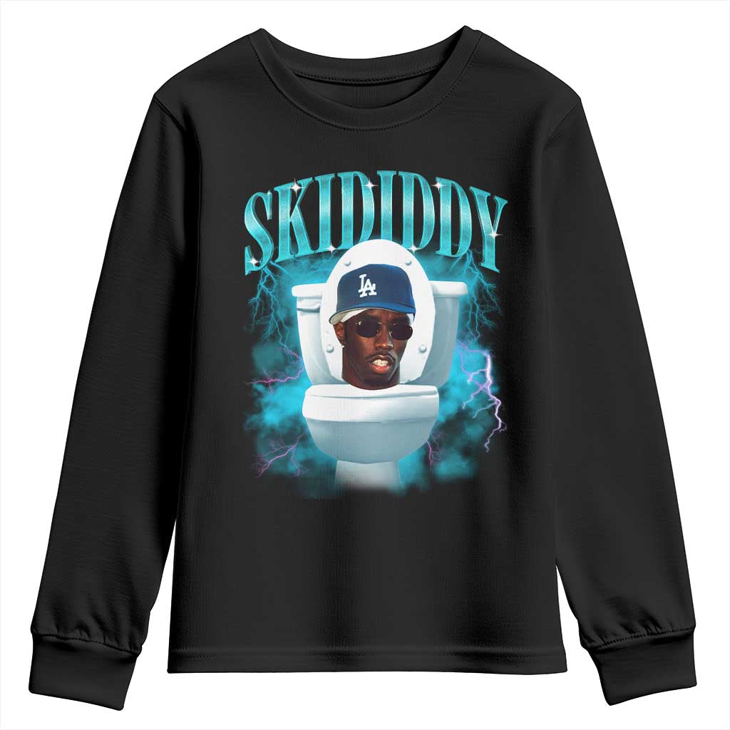 Funny Diddy Youth Sweatshirt Diddy Skibidi Toilet Bootleg Meme TS10 Black Print Your Wear