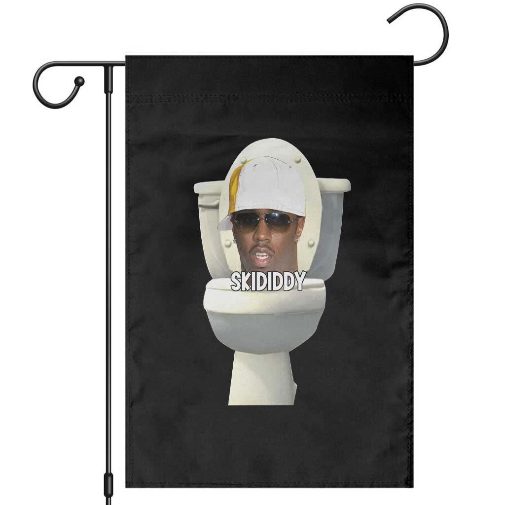 Funny Diddy Garden Flag Diddy Skibidi Toilet Meme TS10 Black Print Your Wear