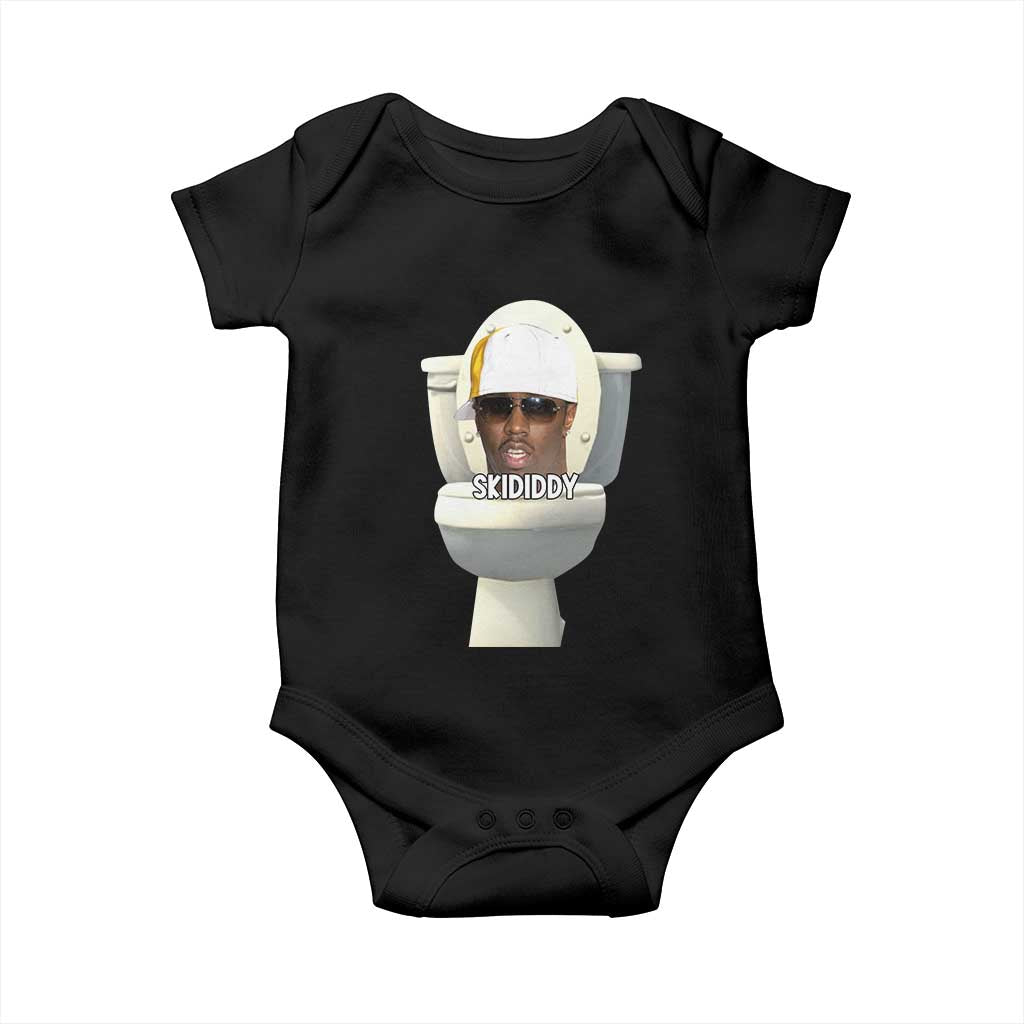 Funny Diddy Baby Onesie Diddy Skibidi Toilet Meme TS10 Black Print Your Wear
