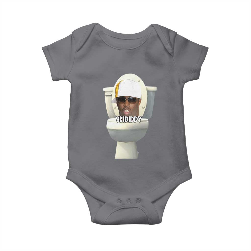 Funny Diddy Baby Onesie Diddy Skibidi Toilet Meme TS10 Charcoal Print Your Wear
