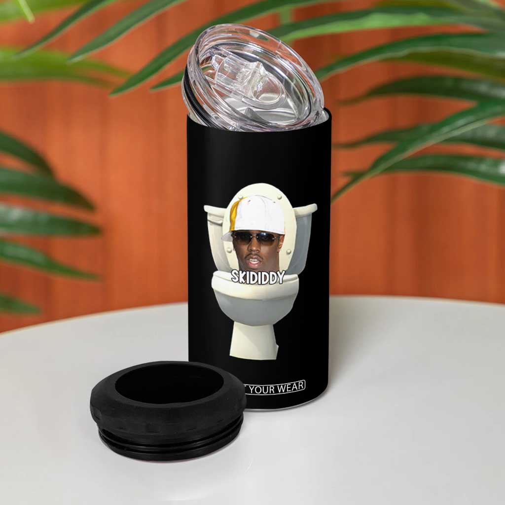 Funny Diddy 4 in 1 Can Cooler Tumbler Diddy Skibidi Toilet Meme TS10 Print Your Wear
