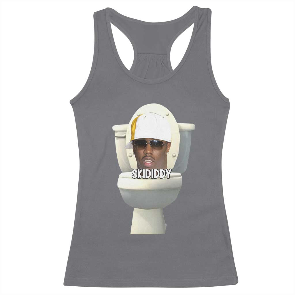 Funny Diddy Racerback Tank Top Diddy Skibidi Toilet Meme TS10 Charcoal Print Your Wear