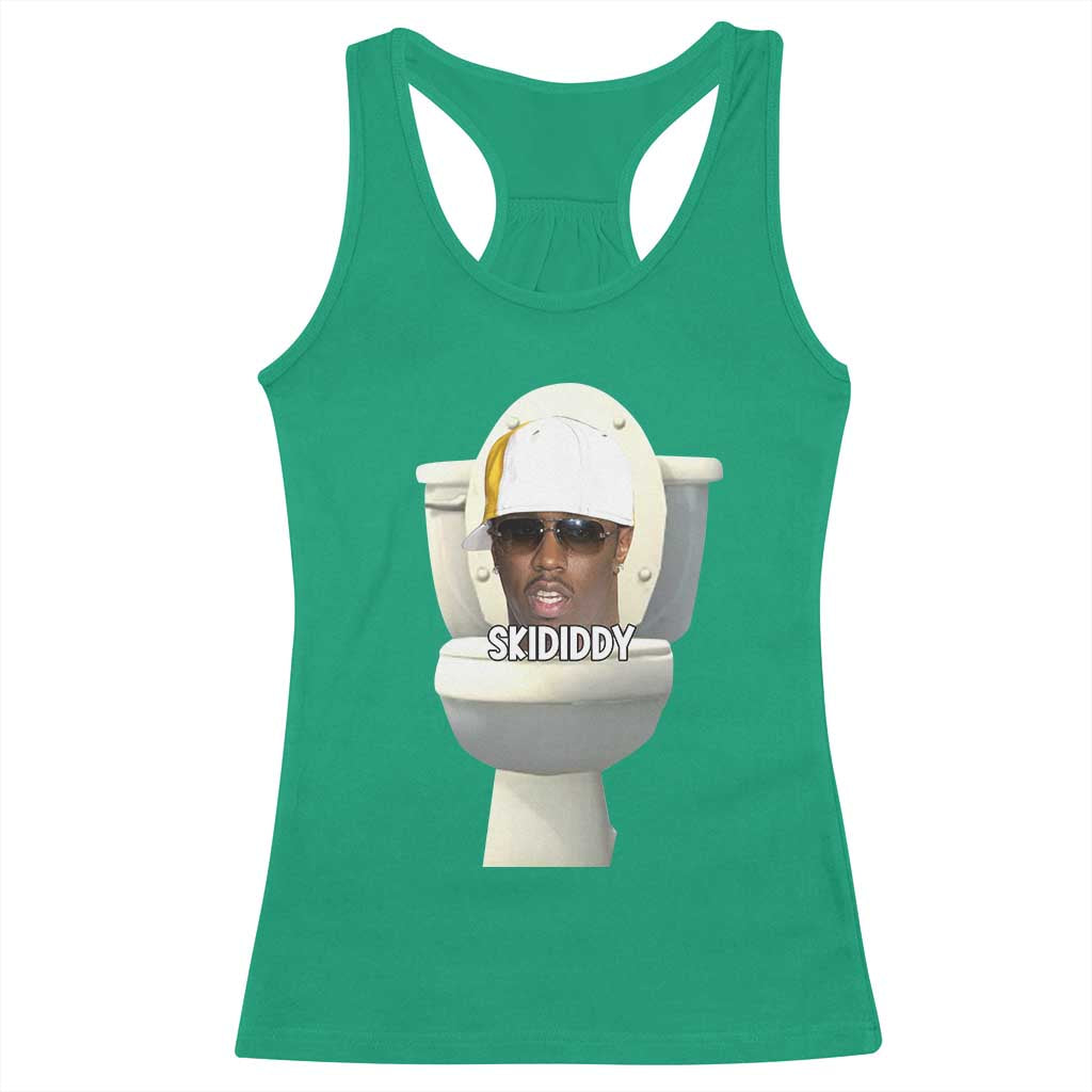 Funny Diddy Racerback Tank Top Diddy Skibidi Toilet Meme TS10 Irish Green Print Your Wear