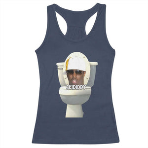 Funny Diddy Racerback Tank Top Diddy Skibidi Toilet Meme TS10 Navy Print Your Wear