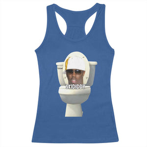 Funny Diddy Racerback Tank Top Diddy Skibidi Toilet Meme TS10 Royal Blue Print Your Wear