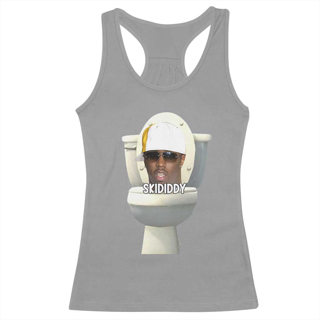 Funny Diddy Racerback Tank Top Diddy Skibidi Toilet Meme TS10 Sport Gray Print Your Wear