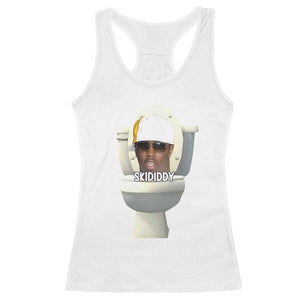 Funny Diddy Racerback Tank Top Diddy Skibidi Toilet Meme TS10 White Print Your Wear
