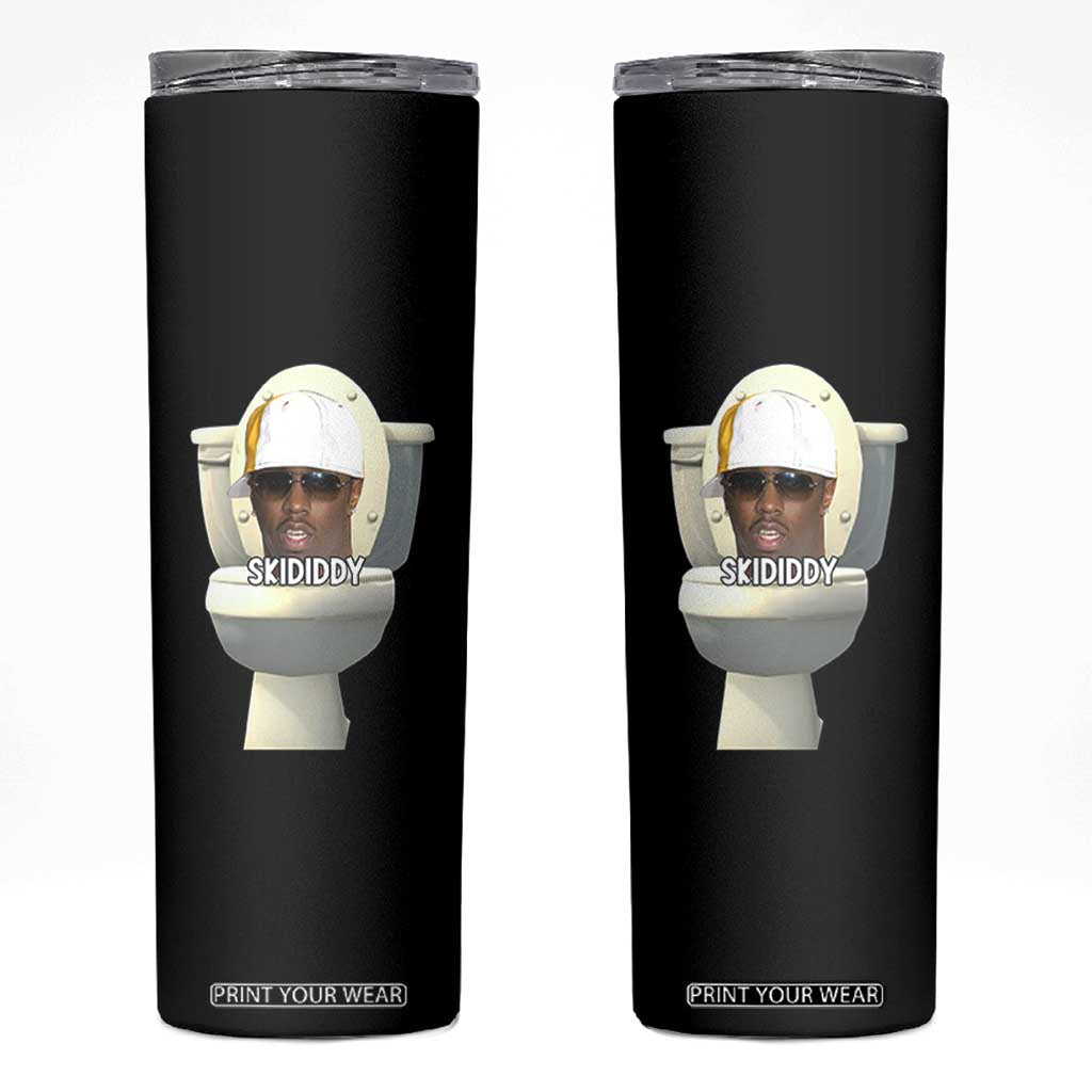 Funny Diddy Skinny Tumbler Diddy Skibidi Toilet Meme TS10 Black Print Your Wear