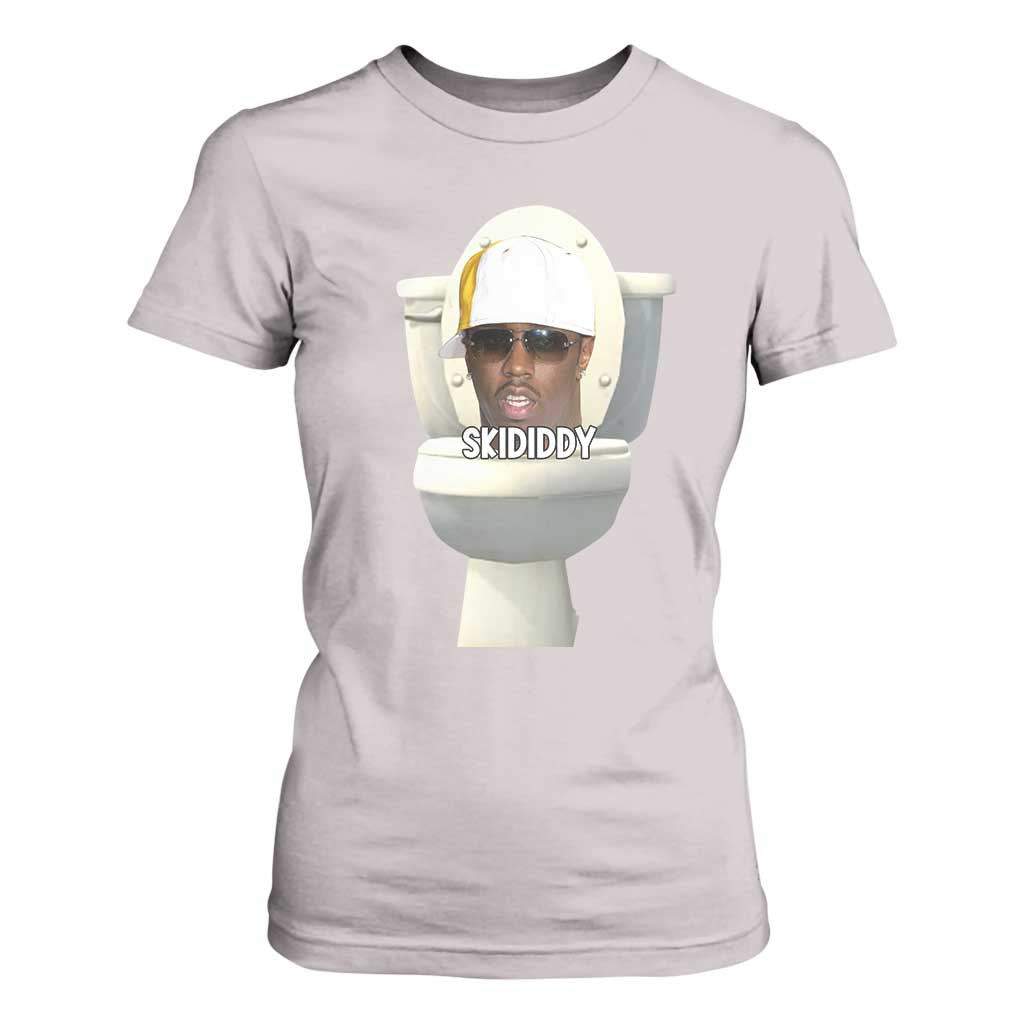 Funny Diddy T Shirt For Women Diddy Skibidi Toilet Meme TS10 Ice Gray Print Your Wear