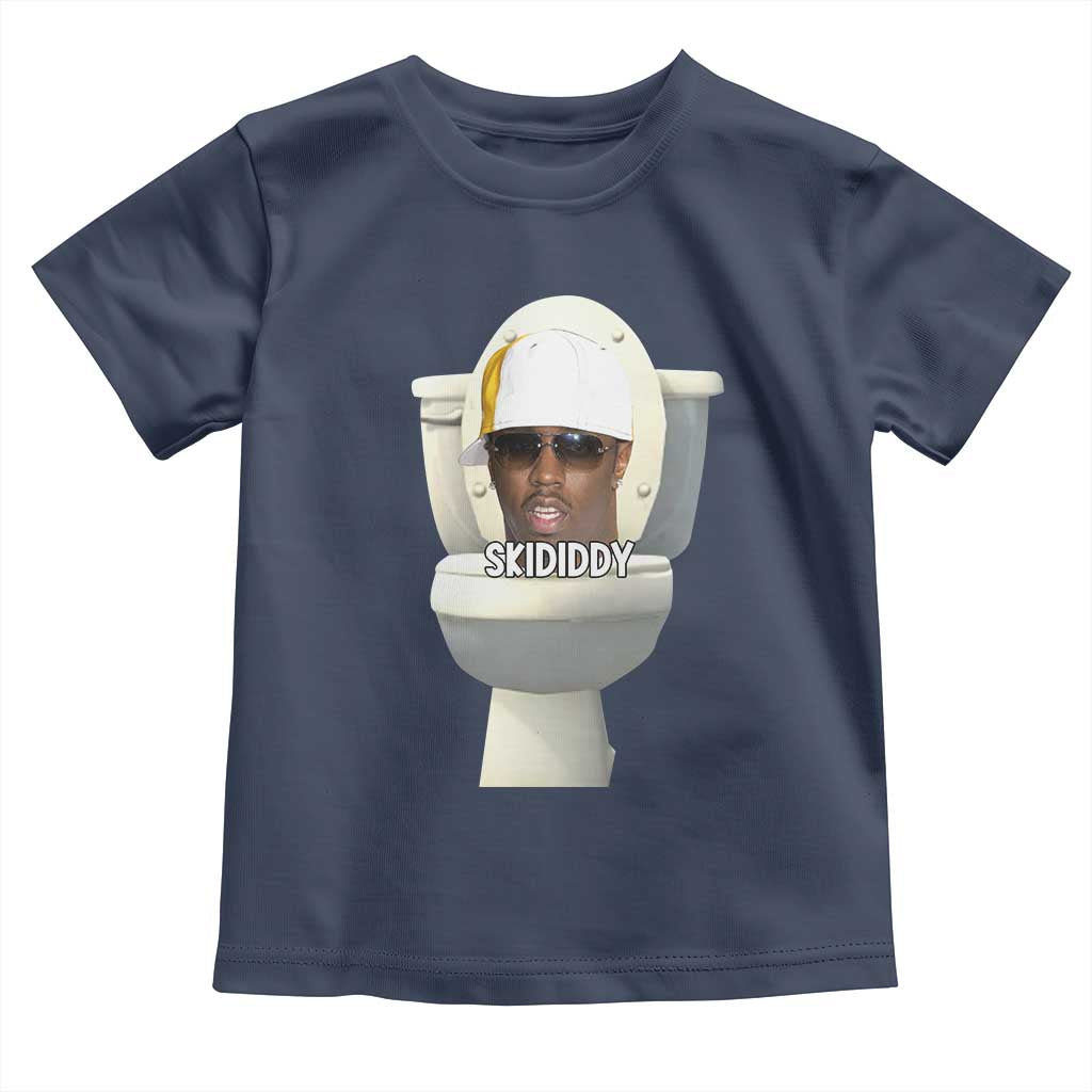 Funny Diddy Toddler T Shirt Diddy Skibidi Toilet Meme TS10 Navy Print Your Wear