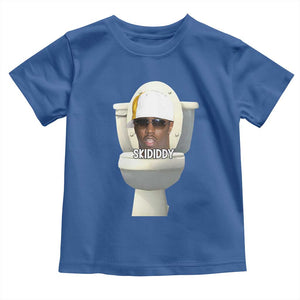Funny Diddy Toddler T Shirt Diddy Skibidi Toilet Meme TS10 Royal Blue Print Your Wear
