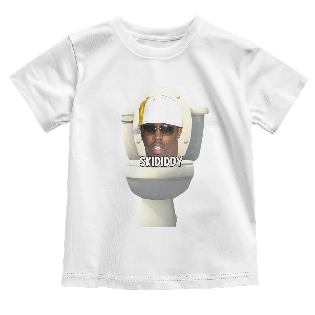 Funny Diddy Toddler T Shirt Diddy Skibidi Toilet Meme TS10 White Print Your Wear