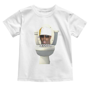 Funny Diddy Toddler T Shirt Diddy Skibidi Toilet Meme TS10 White Print Your Wear