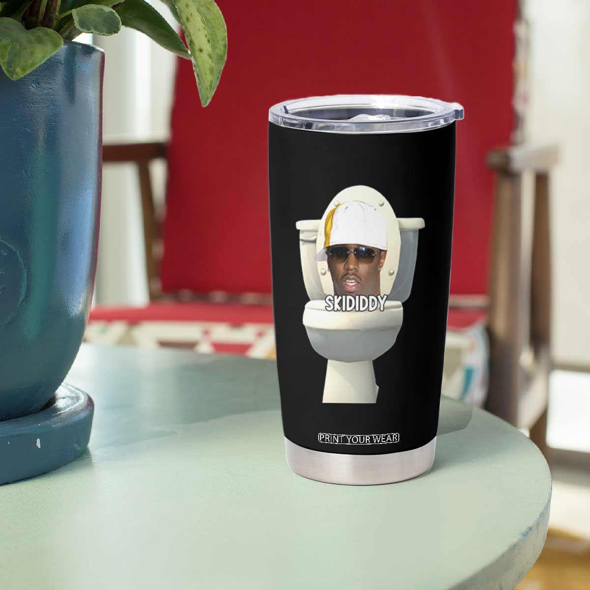 Funny Diddy Tumbler Cup Diddy Skibidi Toilet Meme TS10 Print Your Wear