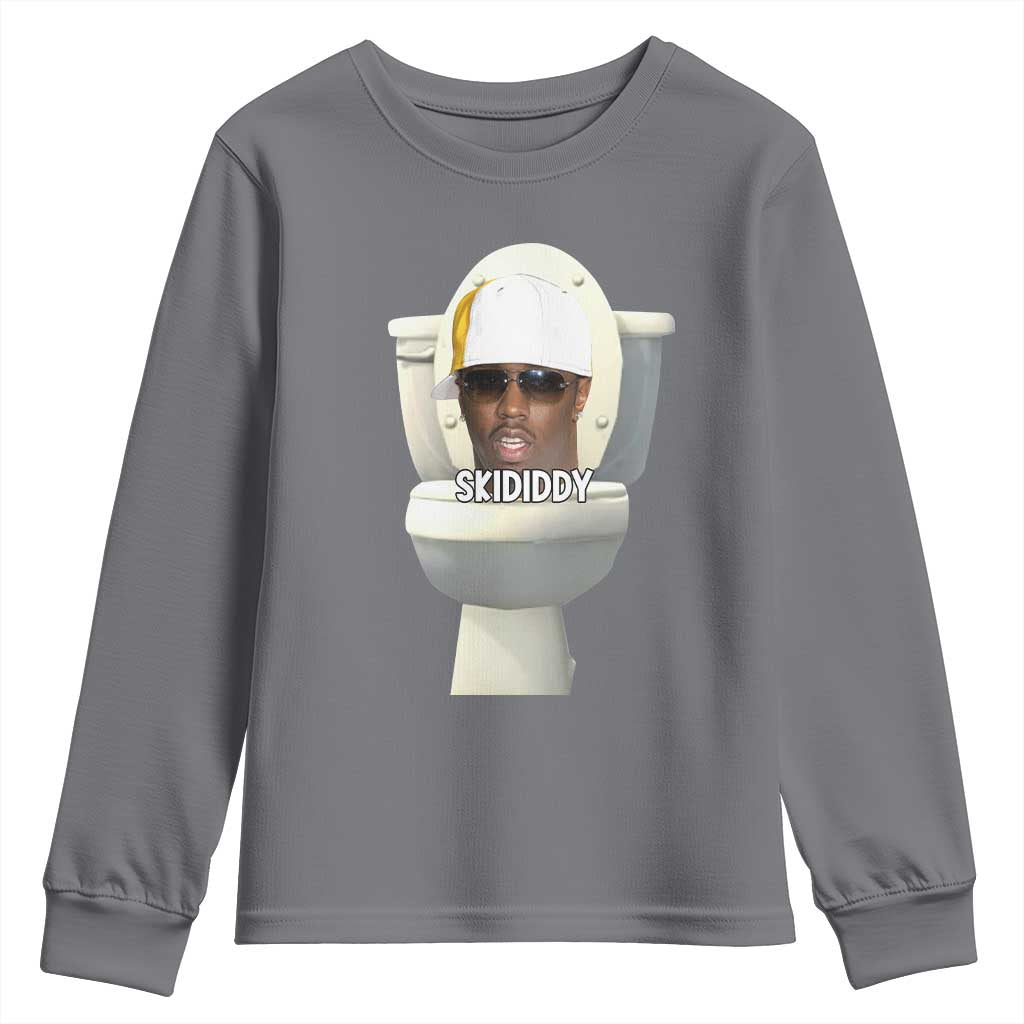 Funny Diddy Youth Sweatshirt Diddy Skibidi Toilet Meme TS10 Charcoal Print Your Wear