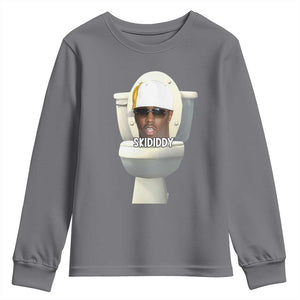 Funny Diddy Youth Sweatshirt Diddy Skibidi Toilet Meme TS10 Charcoal Print Your Wear