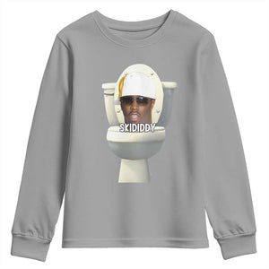 Funny Diddy Youth Sweatshirt Diddy Skibidi Toilet Meme TS10 Sport Gray Print Your Wear