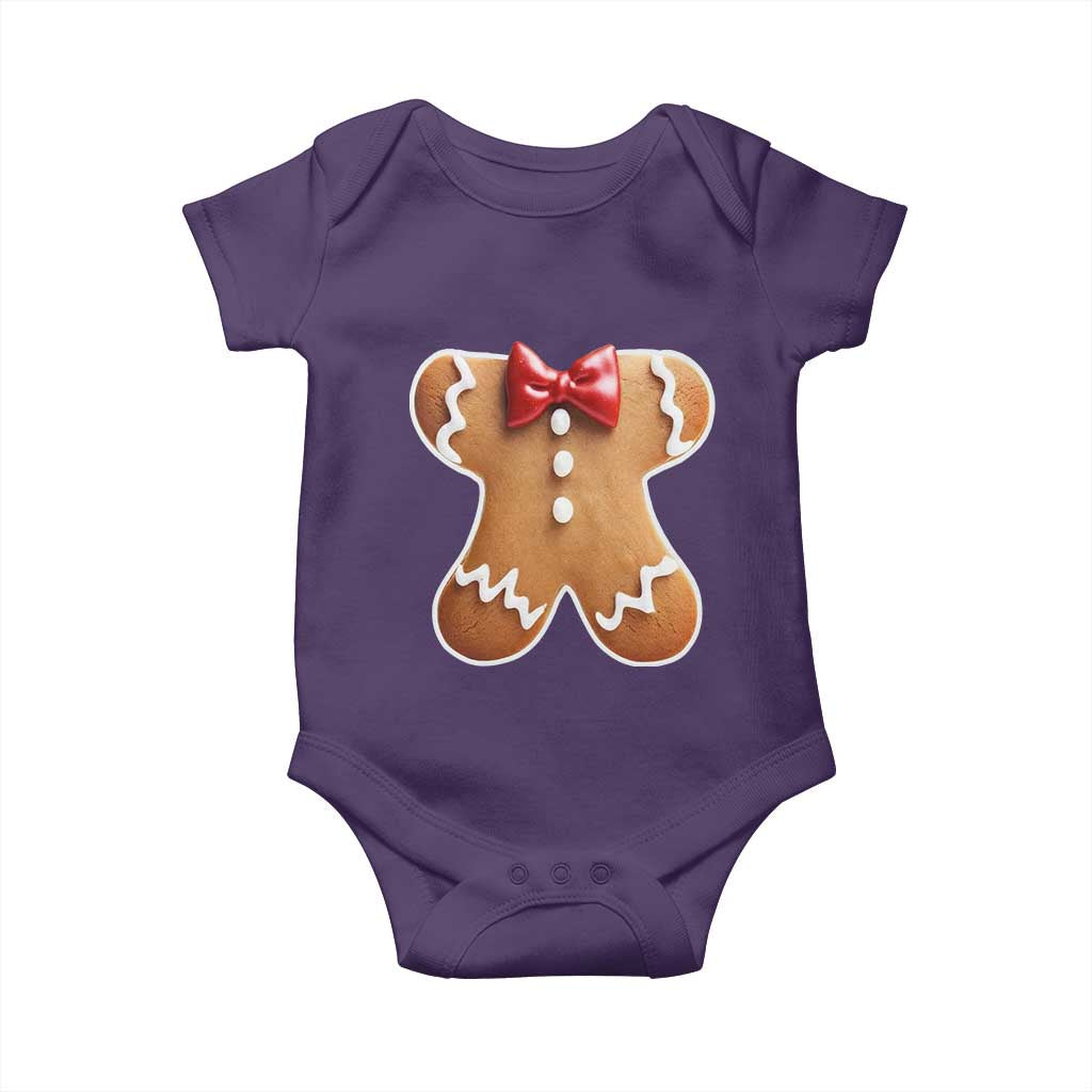 Gingerbread Man Baby Onesie Christmas Cookie Costume TS10 Purple Print Your Wear