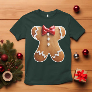 Gingerbread Man T Shirt Christmas Cookie Costume TS10 Dark Forest Green Print Your Wear