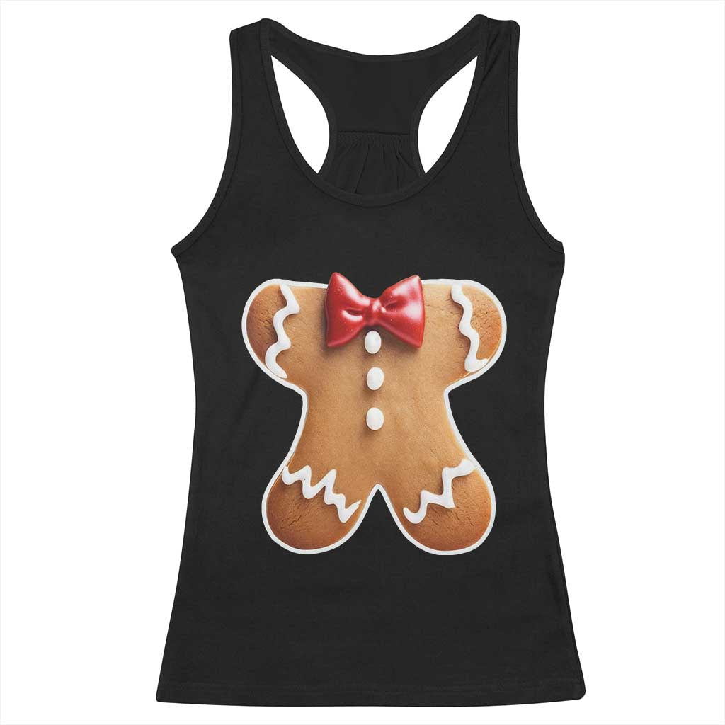 Gingerbread Man Racerback Tank Top Christmas Cookie Costume TS10 Black Print Your Wear