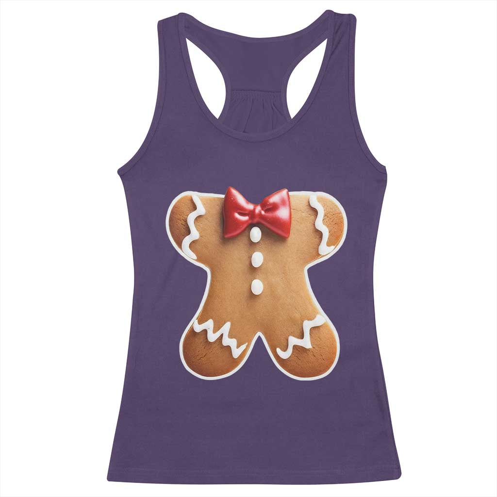 Gingerbread Man Racerback Tank Top Christmas Cookie Costume TS10 Purple Print Your Wear