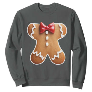 Gingerbread Man Sweatshirt Christmas Cookie Costume TS10 Dark Heather Print Your Wear
