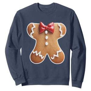 Gingerbread Man Sweatshirt Christmas Cookie Costume TS10 Navy Print Your Wear