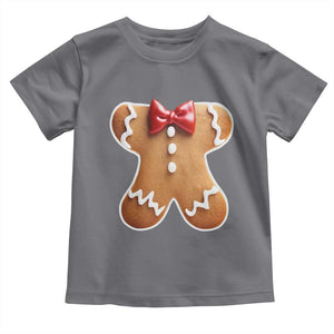 Gingerbread Man Toddler T Shirt Christmas Cookie Costume TS10 Charcoal Print Your Wear