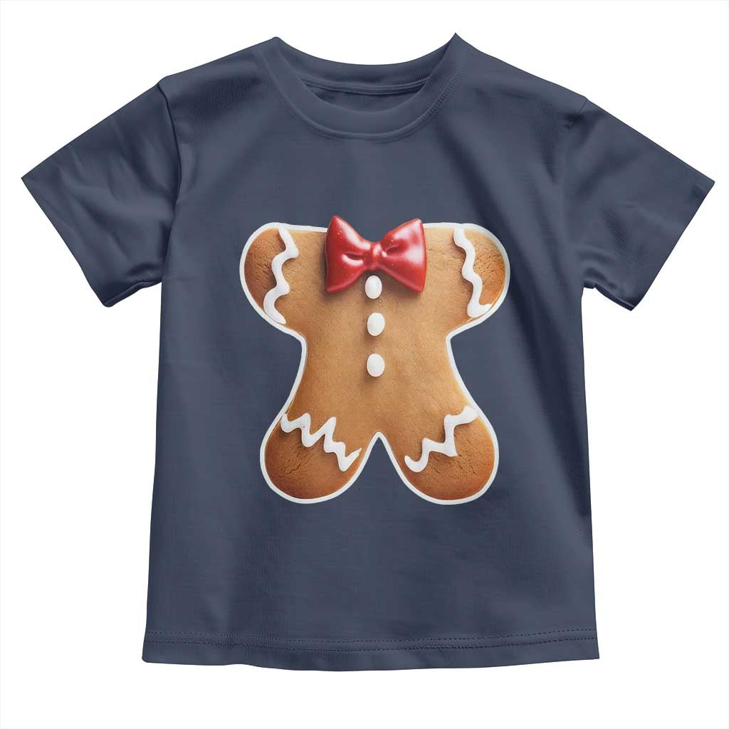Gingerbread Man Toddler T Shirt Christmas Cookie Costume TS10 Navy Print Your Wear