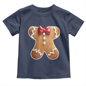 Gingerbread Man Toddler T Shirt Christmas Cookie Costume TS10 Navy Print Your Wear