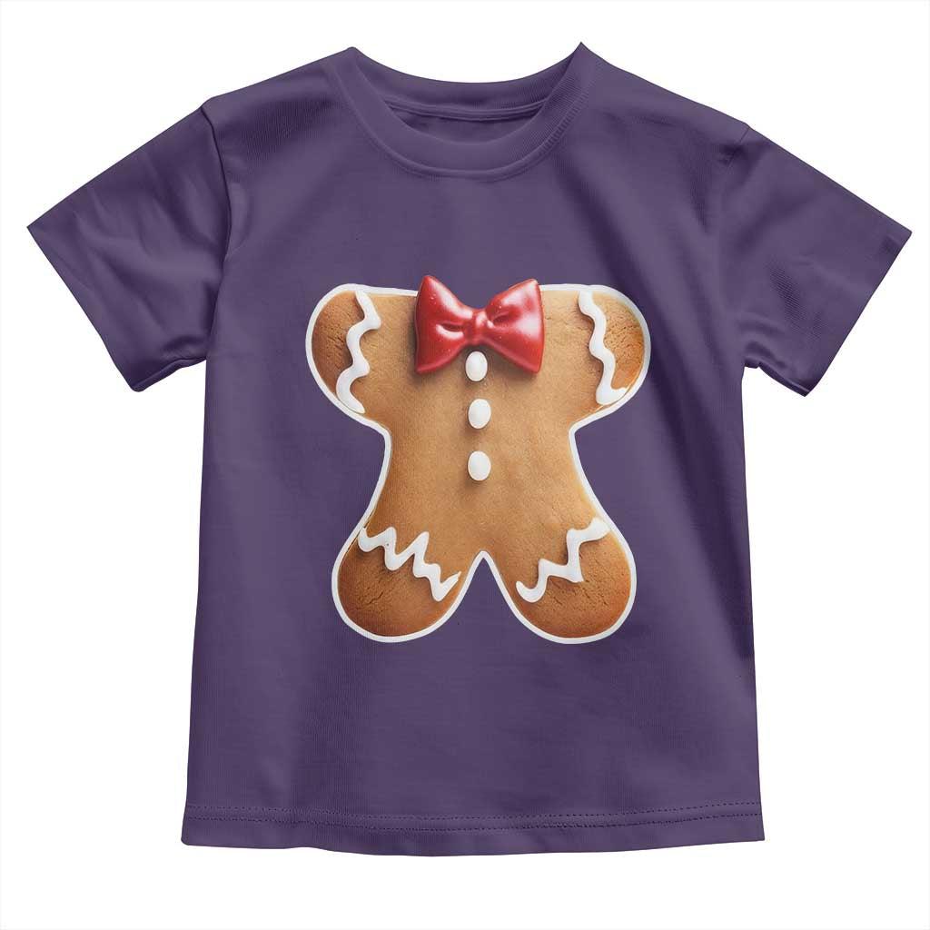 Gingerbread Man Toddler T Shirt Christmas Cookie Costume TS10 Purple Print Your Wear
