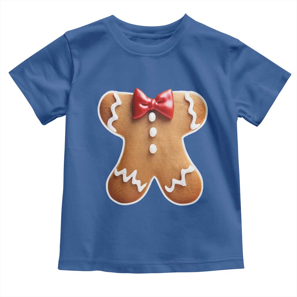 Gingerbread Man Toddler T Shirt Christmas Cookie Costume TS10 Royal Blue Print Your Wear