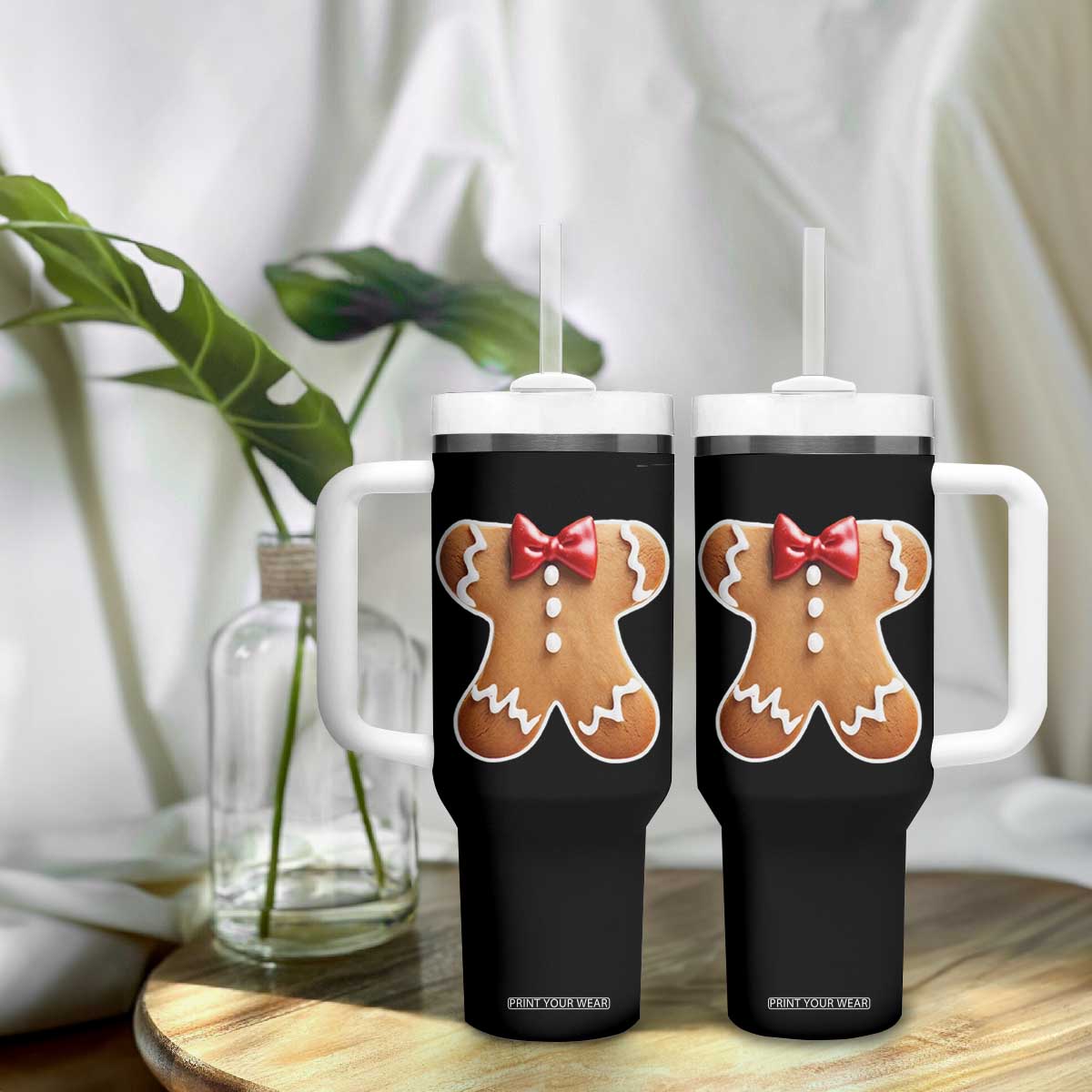 Gingerbread Man Tumbler With Handle Christmas Cookie Costume TS10 Print Your Wear