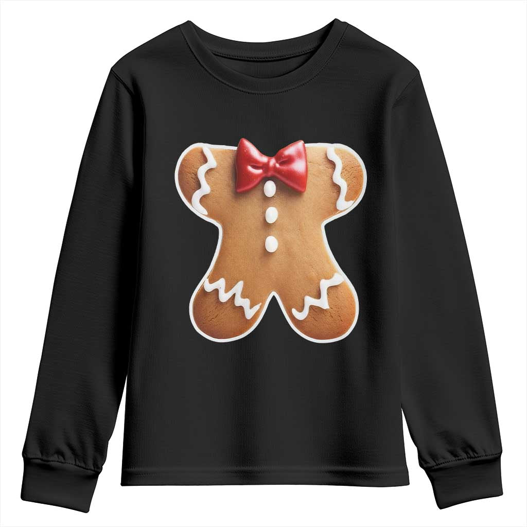 Gingerbread Man Youth Sweatshirt Christmas Cookie Costume TS10 Black Print Your Wear