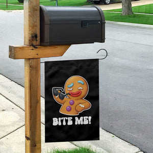 Funny Xmas Gingerbread Man Garden Flag Funny Sexy Cookie Bite Me TS10 Print Your Wear