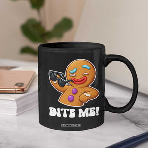 Funny Xmas Gingerbread Man Coffee Mug Funny Sexy Cookie Bite Me TS10 Print Your Wear