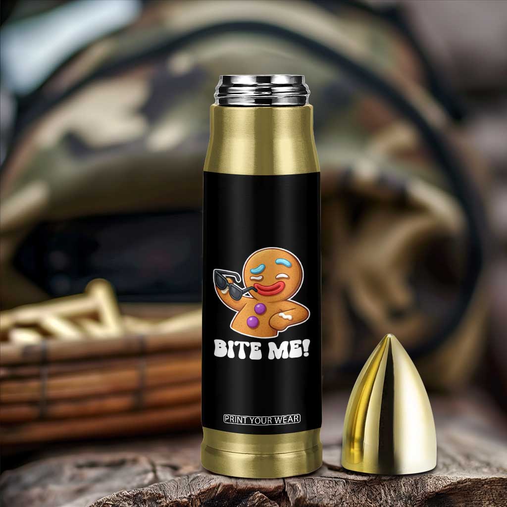 Funny Xmas Gingerbread Man Bullet Tumbler Funny Sexy Cookie Bite Me TS10 Print Your Wear