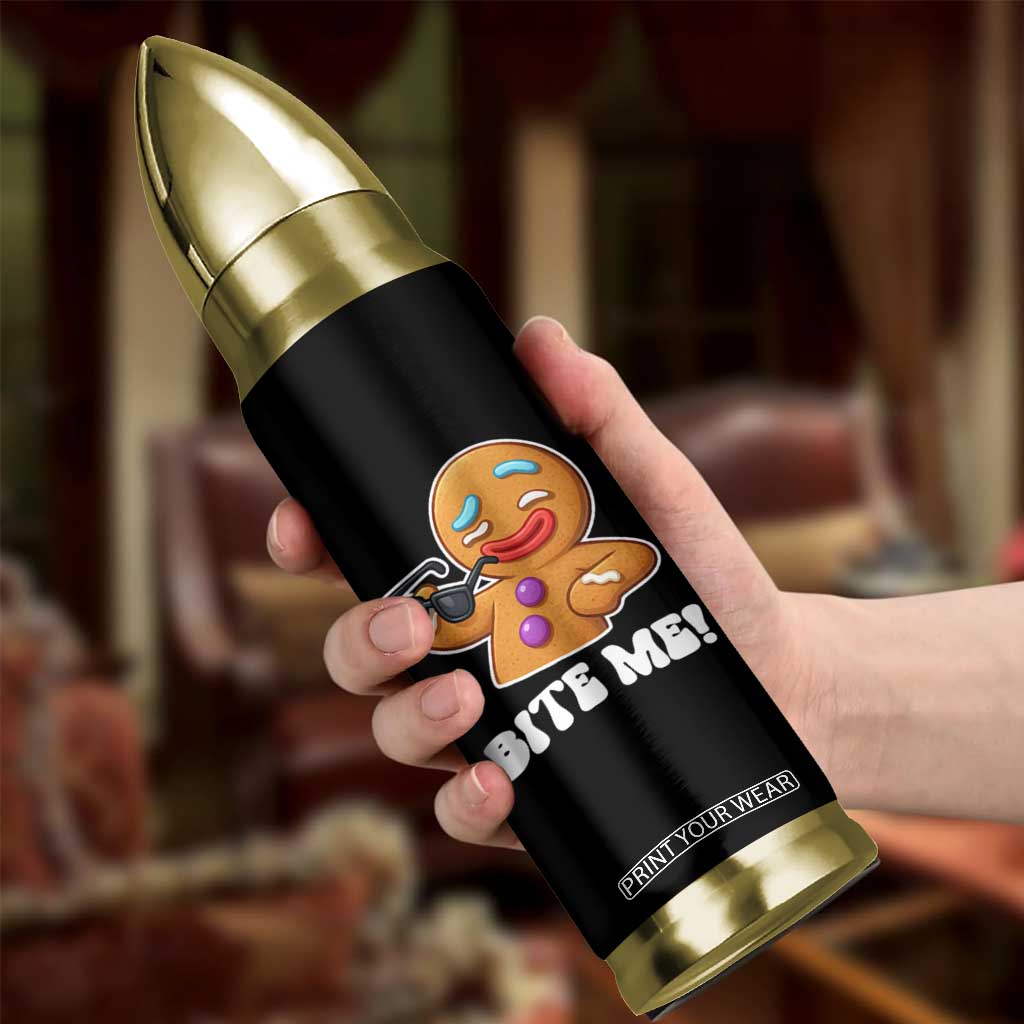 Funny Xmas Gingerbread Man Bullet Tumbler Funny Sexy Cookie Bite Me TS10 Print Your Wear